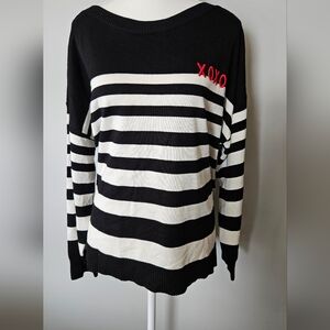NWT Cable & Gauge Embroidered XOXO Sweater Plus Size 2X